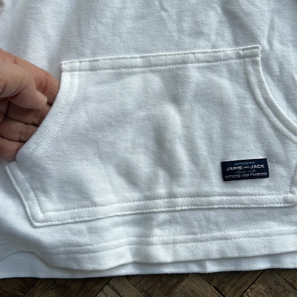 Janie and Jack White Hooded Pique Polo Sweatshirt - Picture 7 of 11